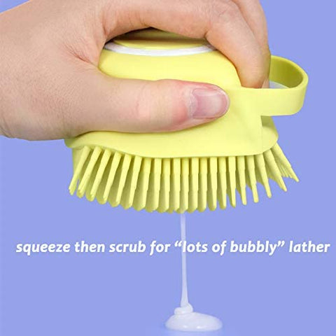 Silicone Bath and Body Shower Brush with Liquid Soap Dispenser