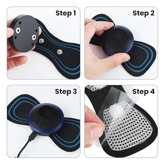 Portable EMS Mini Electric Massager | Neck & Body Pain Relief Device