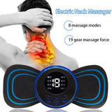 Portable EMS Mini Electric Massager | Neck & Body Pain Relief Device