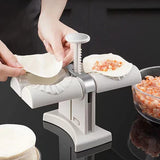 Double head design automatic dumpling machine mold, dumplings quickly and easily (random color)