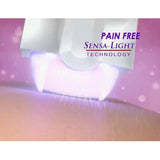 Women’s Electric Hair Remover with Advanced Sensa-Light Technology & Built-in LED Light | Safe & Painless Shaver for Face, Arms, Armpits, Legs & Full Body | Portable Lipstick-Design Razor, Washable Head, Gentle on Skin, Battery Operated