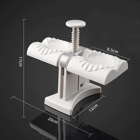 Double head design automatic dumpling machine mold, dumplings quickly and easily (random color)