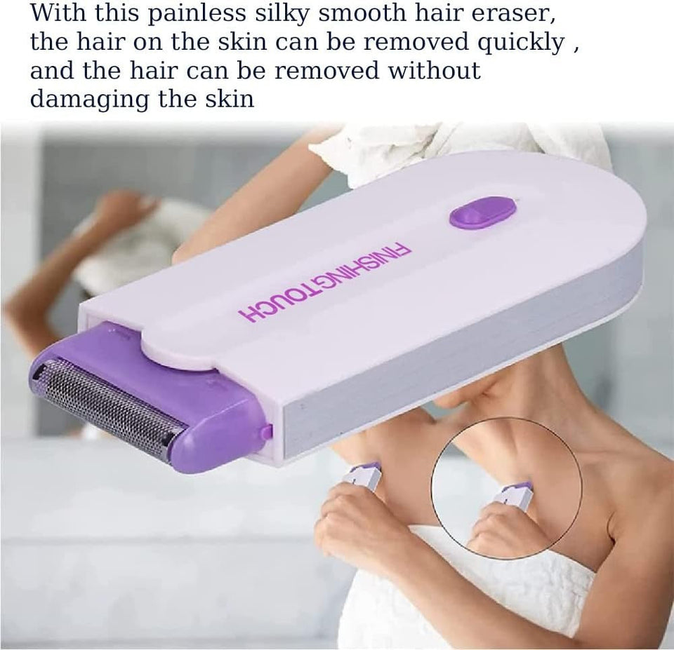 Women’s Electric Hair Remover with Advanced Sensa-Light Technology & Built-in LED Light | Safe & Painless Shaver for Face, Arms, Armpits, Legs & Full Body | Portable Lipstick-Design Razor, Washable Head, Gentle on Skin, Battery Operated