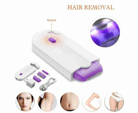 Premium Women's Electric Hair Remover with LED Light | Safe & Painless Face & Body Shaver